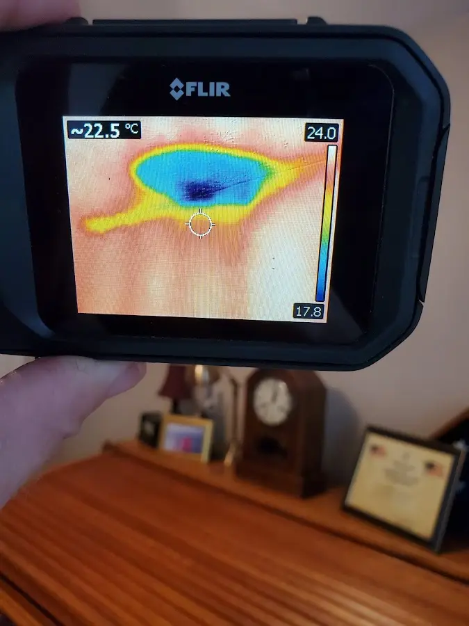 Thermal imaging inspection for water damage in Cranston